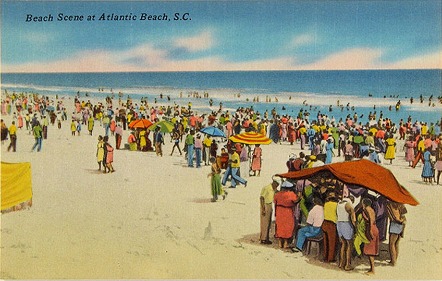 old postcard of Atlantic Beach